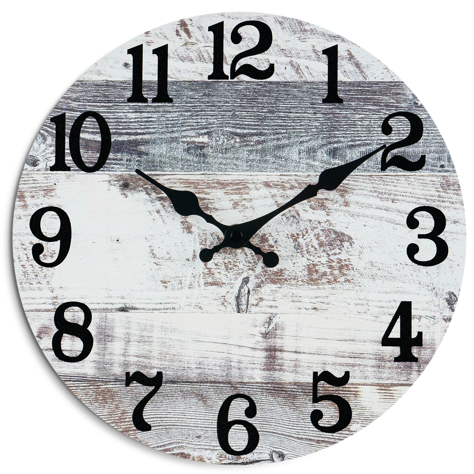 Wall Clock - CHYLIN Rustic 10 Inch Grey