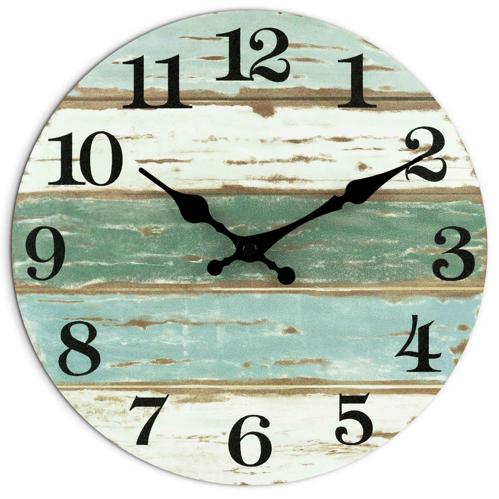 Wall Clock - CHYLIN Cosatal 10 Inch Grey Blue