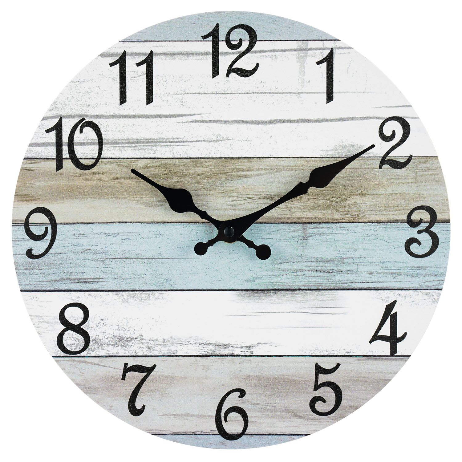 CHYLIN 8 Inch Wood Wall Clock （Blue）