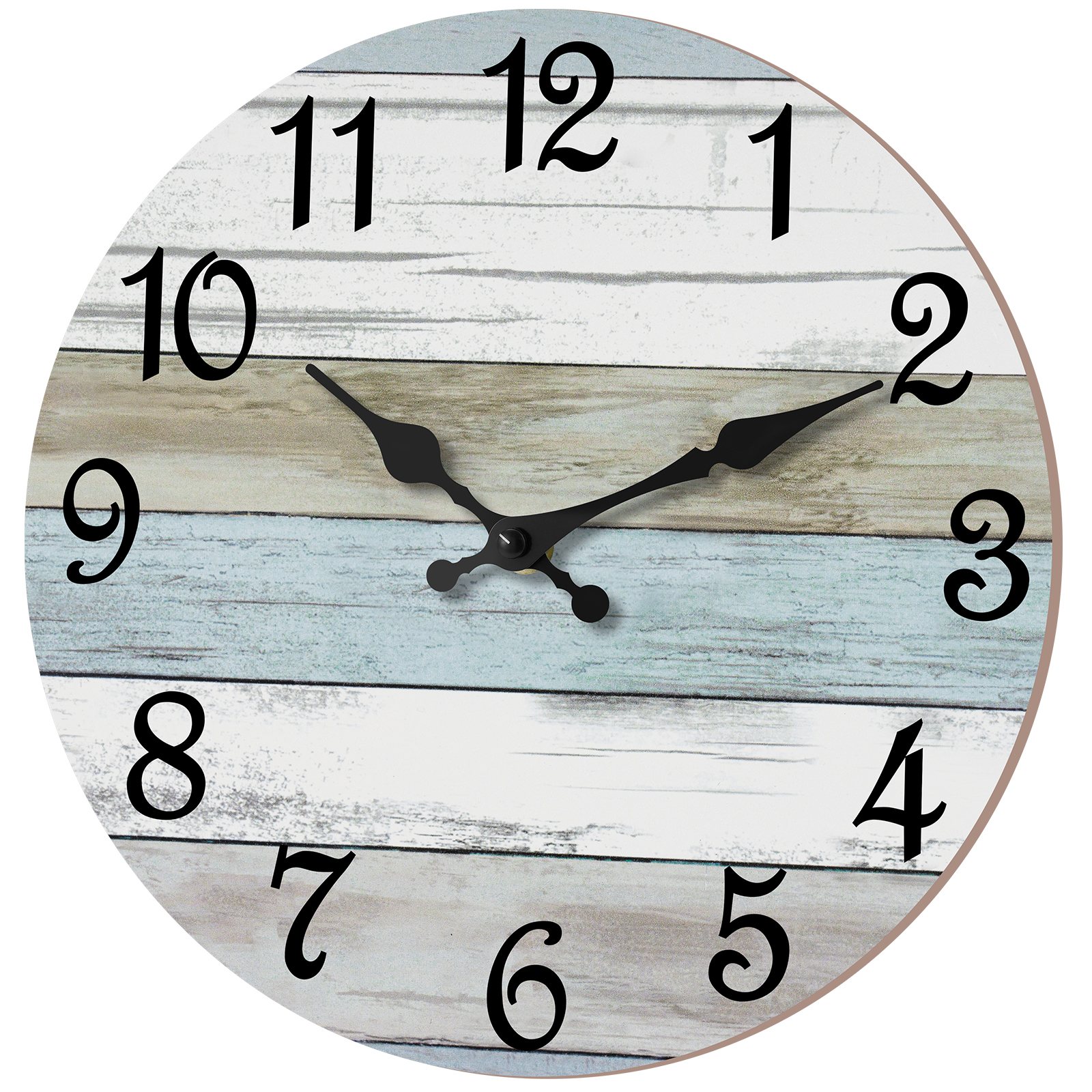 CHYLIN 18 Inch Wood Wall Clock （Blue）